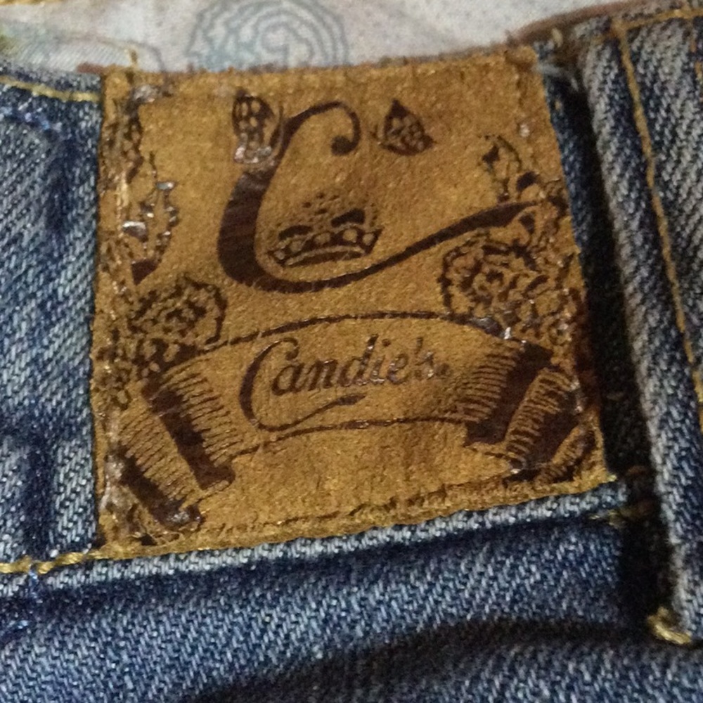 Candies Blue Denim Pencil Skirt with Flair - Picture 2 of 13